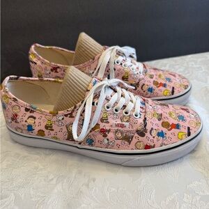 Vans X Peanuts Dance Party‎ Sneaker Shoes Comfort Pink M9/W10.5 Charlie Brown